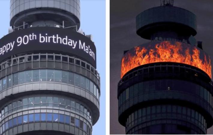 Новость - События - Почему вчера вечером горела лондонская телевышка?