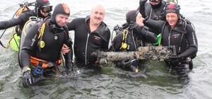 Прямо в море: на Ланжероне нашли пулемет 