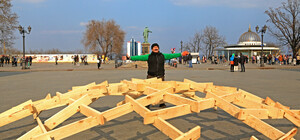 По технологии да Винчи: одессит построил купол на Приморском бульваре 