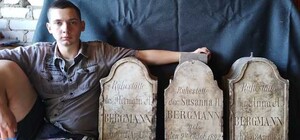 В Днепропетровской области нашли старинные надгробия детей из немецкой семьи